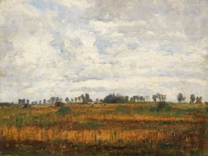 Moorlandschaft bei Dachau by Paul Baum Oil Painting