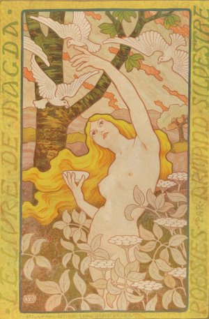 Poster for Le livre de Magda by Armand Silvestre by Paul Berthon Oil Painting
