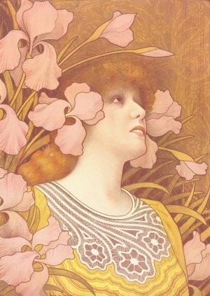 Sarah Bernhardt as Melisande by Paul Berthon Oil Painting