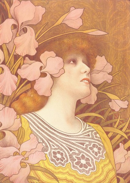 Main Product Photo of Sarah Bernhardt as Melisande Painting by Paul Berthon