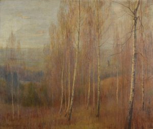 Les Bouleaux. Hiver by Paul Bocquet Oil Painting