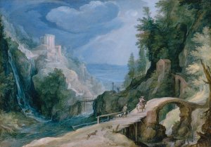 Landscape near Tivoli Oil painting by Paul Bril