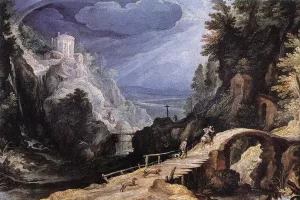 Mountain Scene Oil painting by Paul Bril