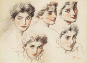 Lady de Grey by Paul Cesar Helleu Oil Painting