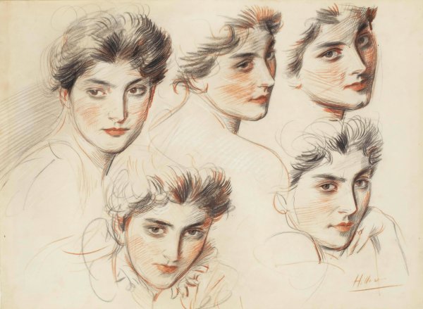 Main Product Photo of Lady de Grey Painting by Paul Cesar Helleu