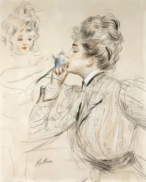 Le Parfum by Paul Cesar Helleu Oil Painting