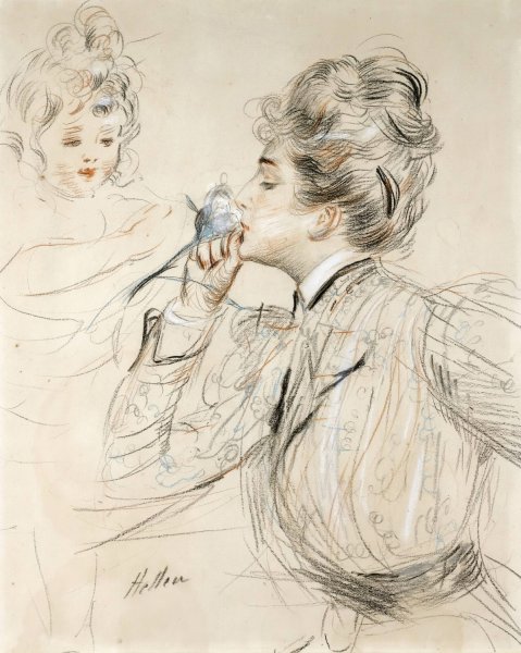 Main Product Photo of Le Parfum Painting by Paul Cesar Helleu