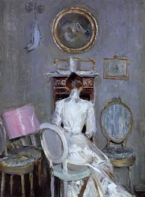 Madame Helleu in Her Husband's Studio Oil painting by Paul Cesar Helleu