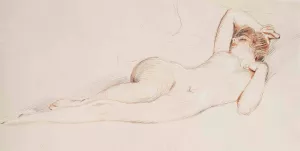 Nu endormie by Paul Cesar Helleu Oil Painting