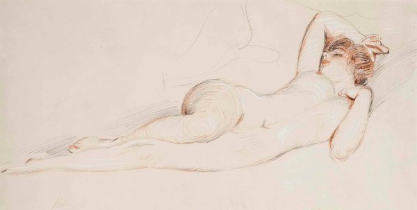 Main Product Photo of Nu endormie Painting by Paul Cesar Helleu