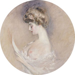 Portrait de Marthe Letellier, nee Fourton by Paul Cesar Helleu Oil Painting