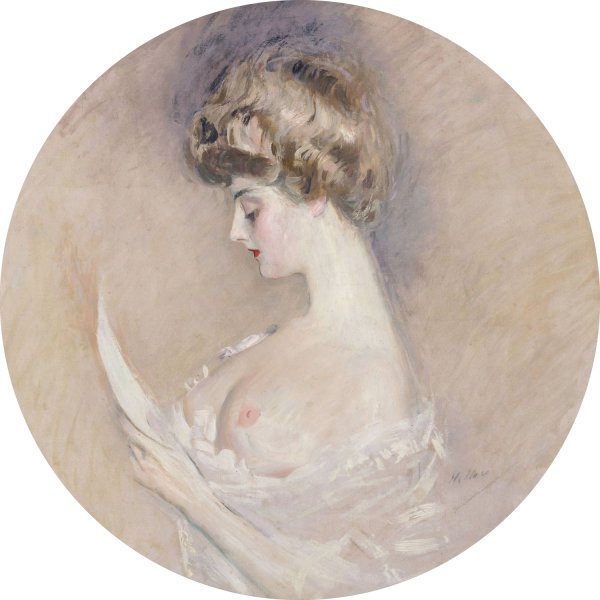 Main Product Photo of Portrait de Marthe Letellier, nee Fourton Painting by Paul Cesar Helleu
