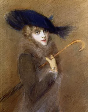 Portrait of Peggy Letellier by Paul Cesar Helleu - Oil Painting Reproduction