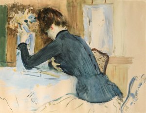 Profile Portrait Of A Young Lady by Paul Cesar Helleu Oil Painting