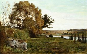 An Autumn Morning by Paul-Camille Guigou Oil Painting