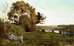 An Autumn Morning by Paul-Camille Guigou - Oil Painting Reproduction