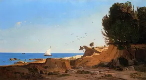 Around the Cap-Couronne near Marseille by Paul-Camille Guigou Oil Painting