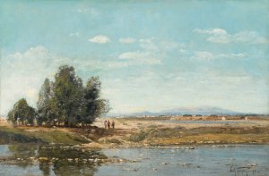 Bords De Durance Oil painting by Paul-Camille Guigou