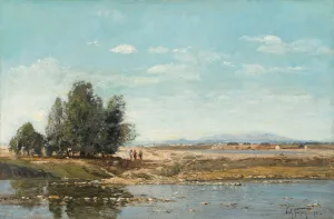 Bords De Durance Oil painting by Paul-Camille Guigou
