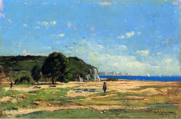 Main Product Photo of Hunters near the Coast of Marseille Painting by Paul-Camille Guigou