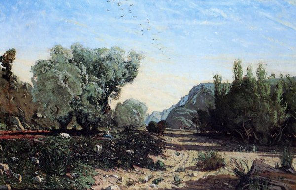 Main Product Photo of Olive Trees Painting by Paul-Camille Guigou