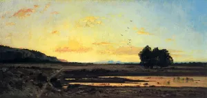 Rememberance of la Caru, Sunset by Paul-Camille Guigou Oil Painting