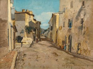 Rue a Lourmarin by Paul-Camille Guigou Oil Painting
