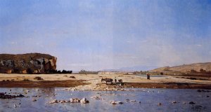 Scene on the Durance by Paul-Camille Guigou Oil Painting