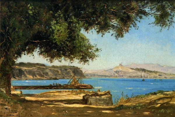 Tamaris by the Sea at Saint-Andre near Marseille by Paul-Camille Guigou - Hand-Painted Oil Painting Reproduction
