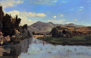 The Aiguebrun River at Lourmarin by Paul-Camille Guigou Oil Painting