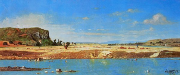 Main Product Photo of The Banks of the Durance Painting by Paul-Camille Guigou