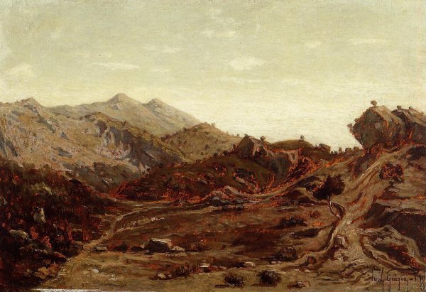The Hills of Saint-Loup by Paul-Camille Guigou - Hand-Painted Oil Painting Reproduction
