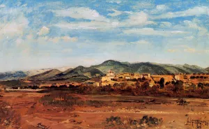 The Village of Vaucluse, on the Banks of the Durance During the Dry Season by Paul-Camille Guigou - Oil Painting Reproduction