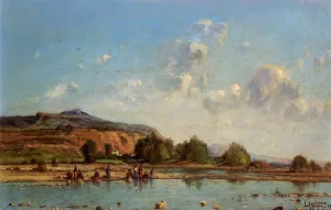 View of Luberon by Paul-Camille Guigou Oil Painting