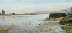 View Of The Seine In Triel by Paul-Camille Guigou Oil Painting