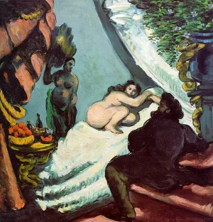 A Modern Olympia 2 Oil painting by Paul Cezanne