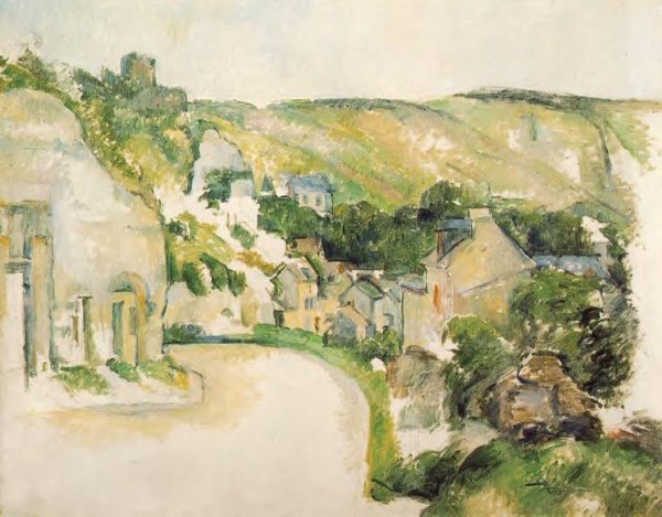 Main Product Photo of A Turn on the Road at Roche-Ruyon Painting by Paul Cezanne