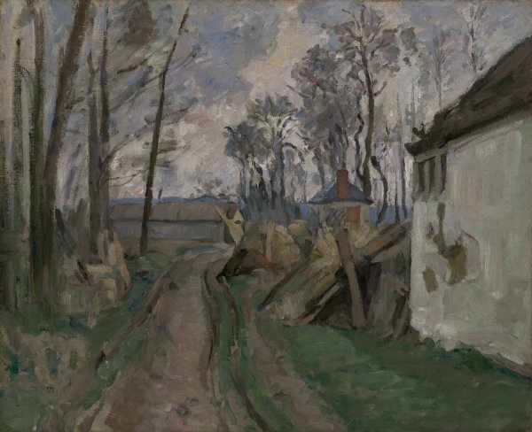 A Village Road near Auvers  by Paul Cezanne - Hand-Painted Oil Painting Reproduction