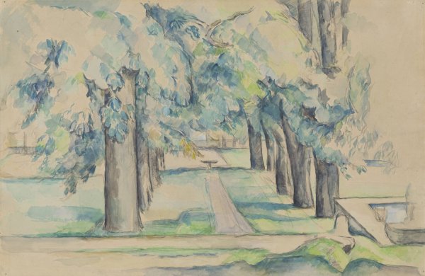 Avenue of Chestnut Trees at the Jas de Bouffan  by Paul Cezanne - Hand-Painted Oil Painting Reproduction