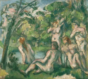 Bathers 2 by Paul Cezanne Oil Painting