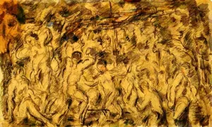 Bathers 3 by Paul Cezanne Oil Painting