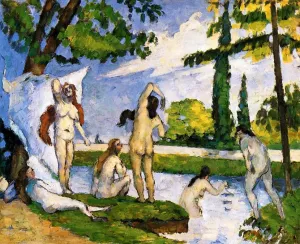Bathers 4 by Paul Cezanne Oil Painting