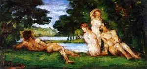 Bathers 5 by Paul Cezanne Oil Painting