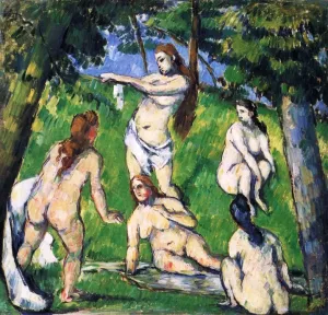 Bathers 7 Oil painting by Paul Cezanne
