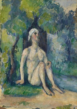 Bathers Sitting On The Water by Paul Cezanne Oil Painting