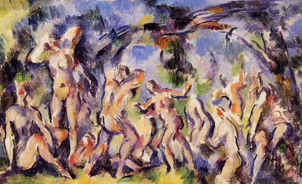 Main Product Photo of Bathers Study Painting by Paul Cezanne