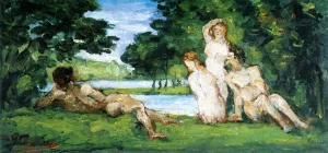 Bathers painting by Paul Cezanne