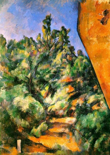 Main Product Photo of Bibemus - the Red Rock Painting by Paul Cezanne