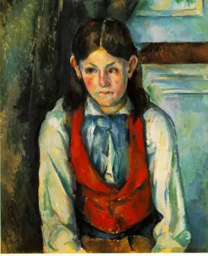 Boy in a Red Vest by Paul Cezanne - Oil Painting Reproduction