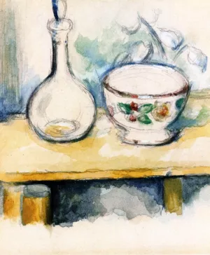 Carafe and Bowl by Paul Cezanne Oil Painting